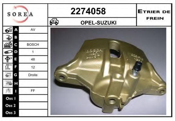 EAI 2274058 Brake Caliper